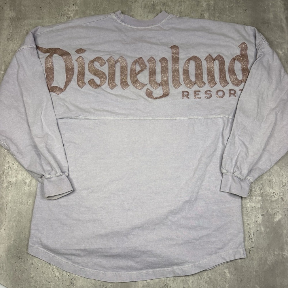 Spirit Jersey Disneyland Resort Millennial Pink Sparkle Cotton Shirt Size S